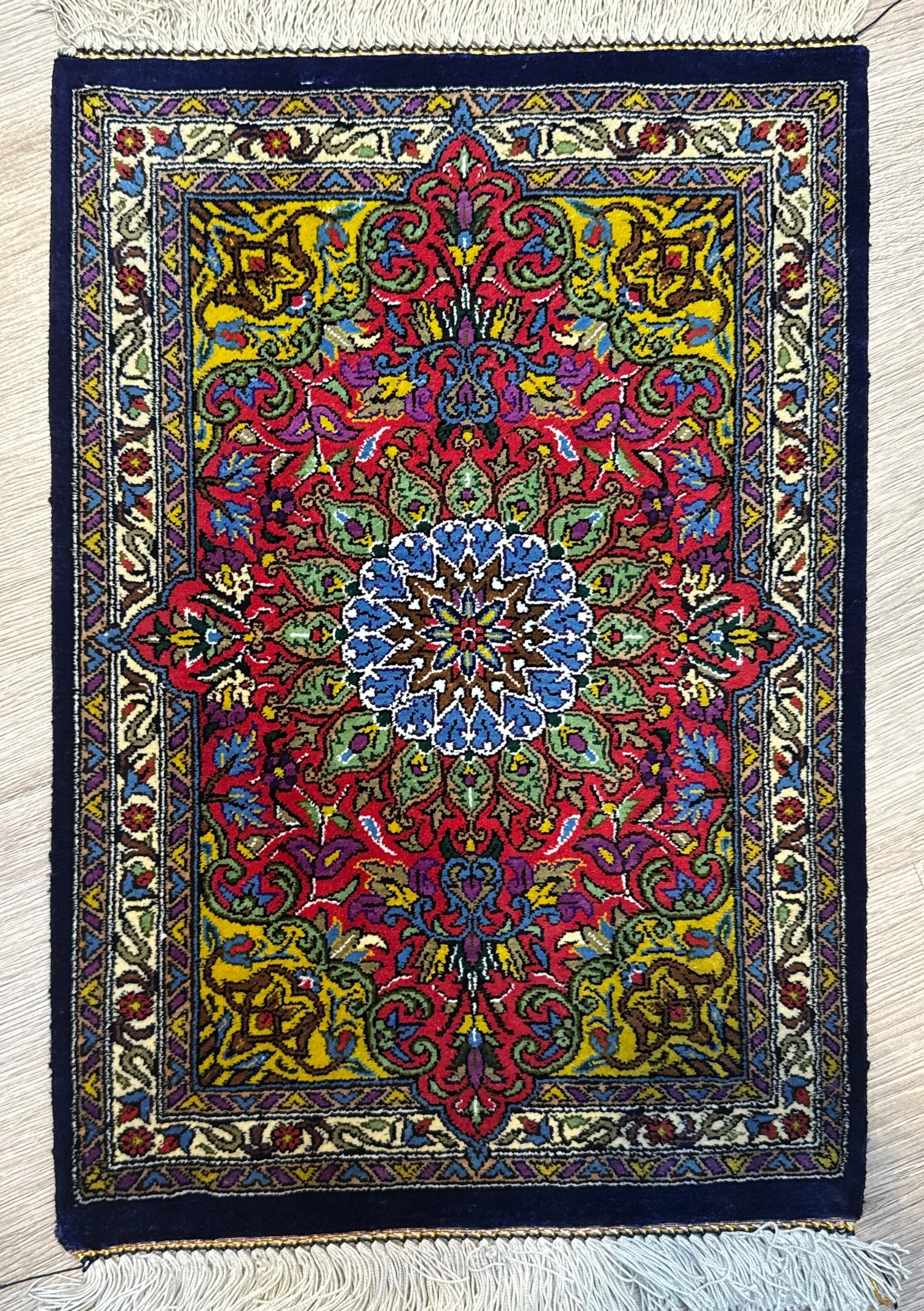 Silk Rug. Garden Bloom.