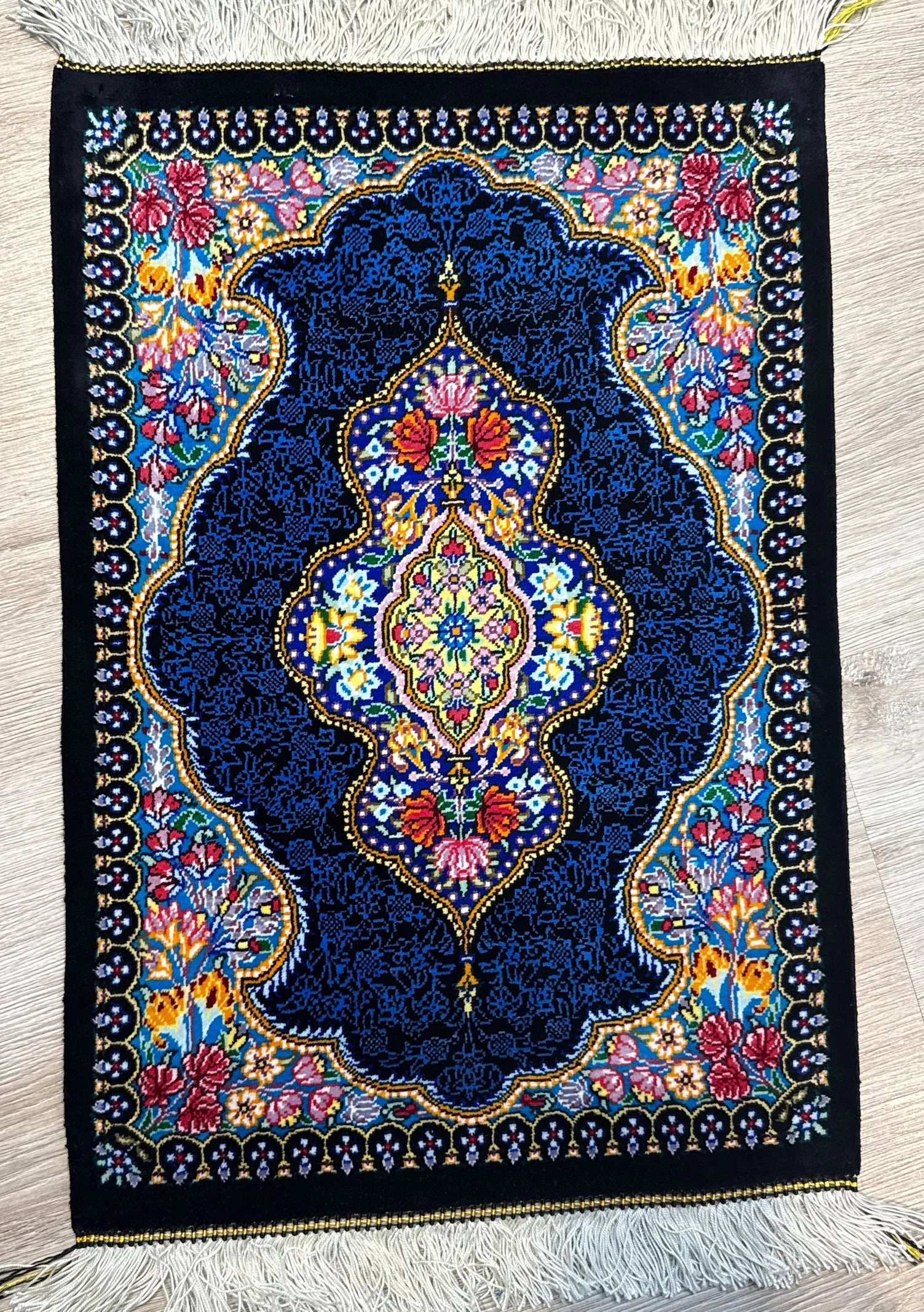 Silk Rug. Garden Bloom.