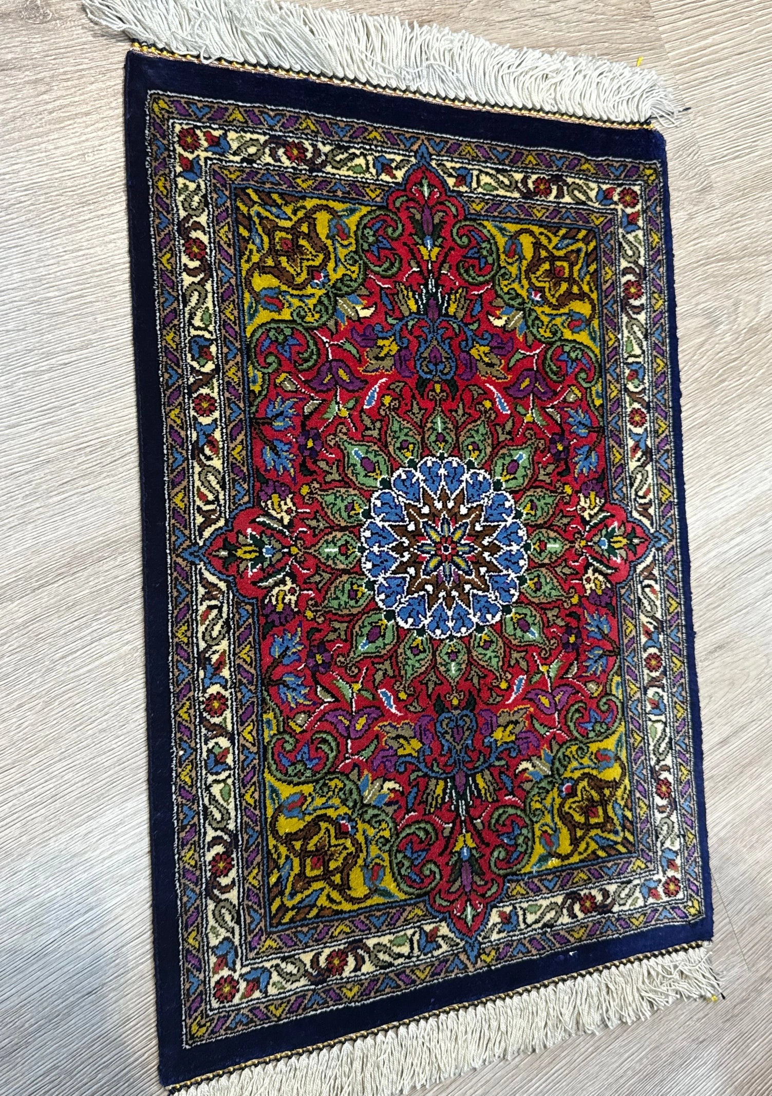 Silk Rug. Garden Bloom.