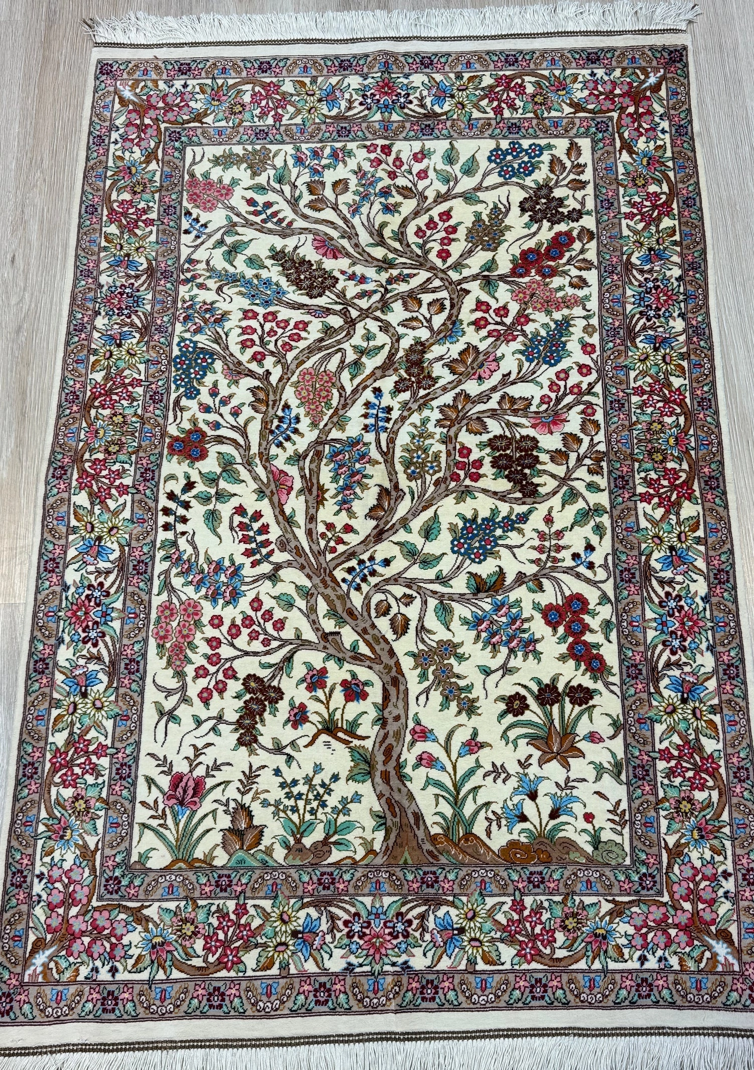 Silk Rug. Tree of Life.