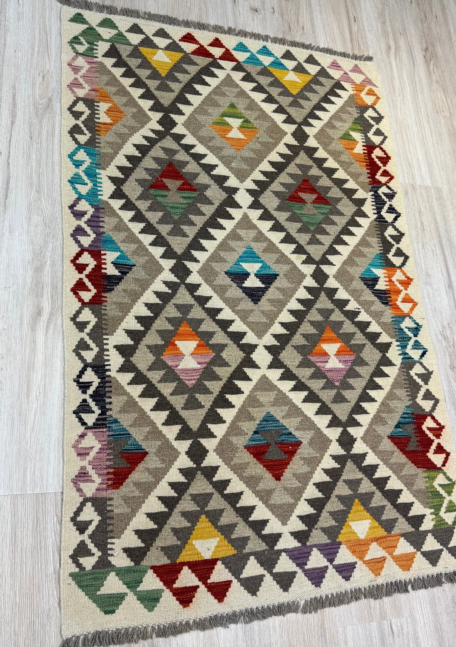 Kilim. Geometric Pattern.