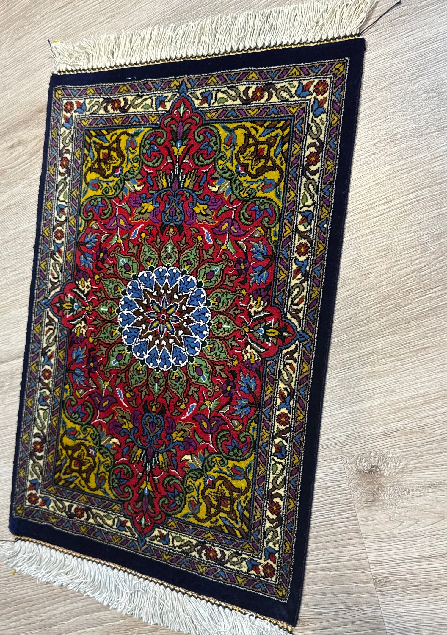 Silk Rug. Garden Bloom.